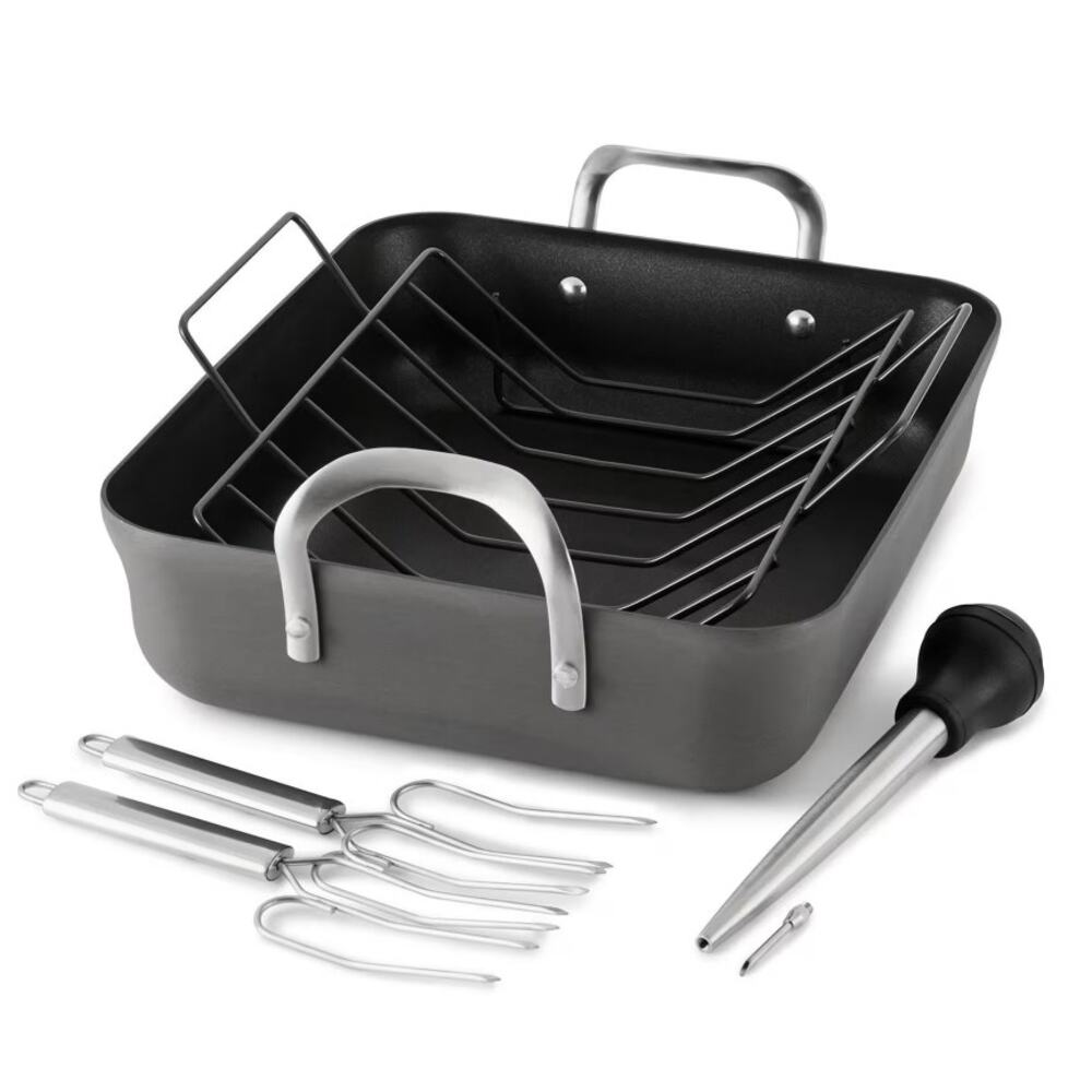 Calphalon Contemporary Nonstick Roaster Set NEW 13 x 16 inch 5-Piece Set‎